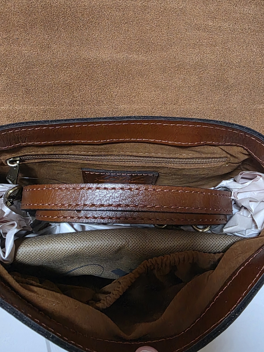 Patricia Nash Floral Leather Top-Handle Crossbody Bag NWT - Picture 3 of 4